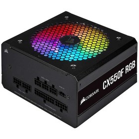 Resim Corsair CX550F RGB CP-9020216-EU 550W 80+ Bronze Modüler Güç Kaynağı Siyah 