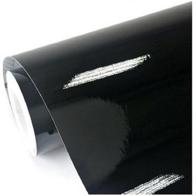 Resim Parlak Siyah Yapışkanlı Kaplama Folyosu 61 Cm X 3 Mt 