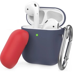 Resim Airpods Kılıf Airpods1-2 Nesil Uyumlu Paslanmaz Klipsli Yedek Kapak Hediyeli Mat Silikon Kılıf PT46 