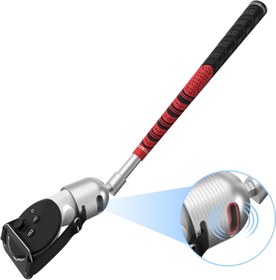 Resim ZHGM VR Golf Club Attachment for Meta Oculus Quest 3/2, Unblock Signal & Tilt up Aluminum VR Golf Club Handle with 1:1 Molded Controller Adapter& Fixed Plate, Golf Grip Accessories for Right Hand, Red 