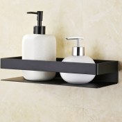 Resim Sanlindou Banyo Raf Banyo Duş Raf 304 Paslanmaz Çelik Siyah Banyo Köşe Raf Duvara Monte Nikel Mutfak Depolama Tutucu | Banyo Rafları (Yurt Dışından) 