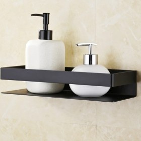 Resim Sanlindou Banyo Raf Banyo Duş Raf 304 Paslanmaz Çelik Siyah Banyo Köşe Raf Duvara Monte Nikel Mutfak Depolama Tutucu | Banyo Rafları (Yurt Dışından) 