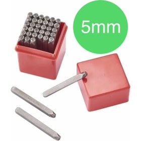 Resim 36 Parça Sayı ve Harf Damga Seti, 5mm A-Z ve 0-9 Alfabe Numarası Damga Aracı 5mm 