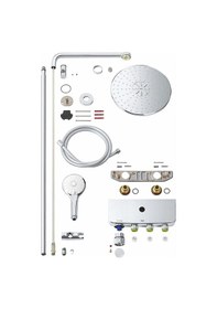Resim Grohe Euphoria Smartcontrol System 310 Duo Duvara Monte Termostatik Bataryalı Duş Sistemi - 26507000 Krom 