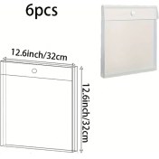 Resim Gateesat 6 Parça Askılı Şeffaf Plastik Scrapbook Kağıt Organizatör Kutusu 
