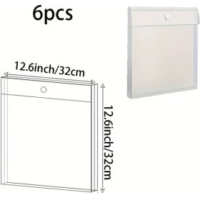 Resim Gateesat 6 Parça Askılı Şeffaf Plastik Scrapbook Kağıt Organizatör Kutusu 