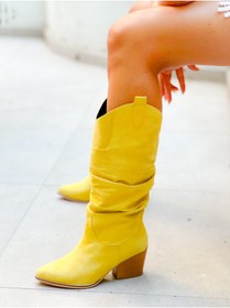 Resim irmona Terry Sarı Dana Süet Körüklü Dallas Çizme 