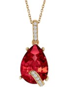 Resim Rose Gümüş Kırmızı Damla Taşlı Kolye G788Kl Altınsepeti 