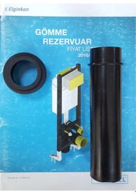 Resim Üniversal Gömme Rezervuar Atık Su Gider Borusu Seti Siyah 