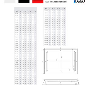 Resim Dikdörtgen Panelli Duş Teknesi | Mod - 100x110 / Siyah / Düz 