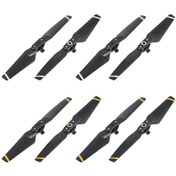 Resim Youmex Djı Spark İçin Katlanabilir Gri Gümüş Ve Altın Kenarli Helisler - 4 Çift Set Pvc Malzeme 