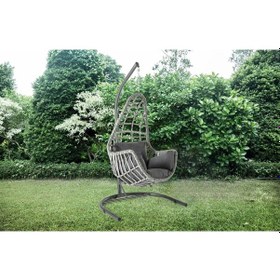 Resim Tu Tienda Hobi Rattan Tekli Salıncak,beyaz Gri 