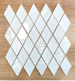 Resim MozaiKristaL İç mekanlarda Tüm yüzeyler için 48x8mm. Baklava desenli, Fileli Kristal Mozaik (1 m2 Fiyatı ) 