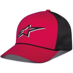 Resim Alpinestars Ageless Shadow Trucker Şapka Siyah Kırmızı 