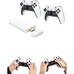 Resim 4K Hd Görüntü Kaliteli Retro Game Stick 20000 Oyunlu Çift Kollu Beyaz Game Stick 