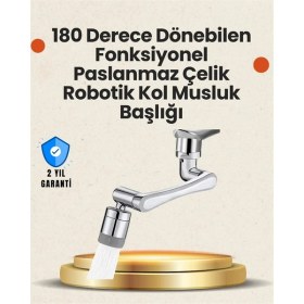 Resim MCM Group Lavabo ve Mutfaklar Için 1080 Derece Döner Musluk Başlığı - Pirinç Gövdeli 
