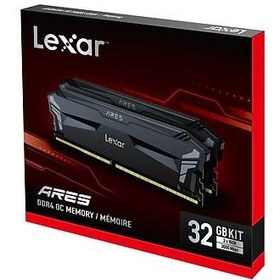 Resim Lexar Ares DT Gaming LD4BU016G-R3600GD0A DDR4 UDIMM 32GB Kit (2x16GB) 3600 Siyah Soğutuculu PC Ram 