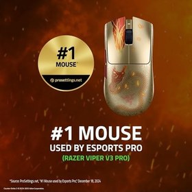 Resim Razer Viper V3 Pro Counter-Strike 2 Dragon Lore - Ultra hafif kablosuz e-spor oyun faresi - 55g - 8K HyperPolling - Focus Pro sensör 35K DPI - 2,4 GHz HyperSpeed - 95 saat - PC/Mac | Dragon Lore 