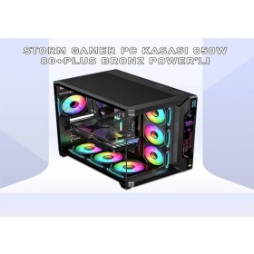 Resim Gameagle Stormlpm Storm 7 Argb Fanlı Gamer Bilgisayar Kasası 850W 80+ Plus Bronz Power'lı Siyah 