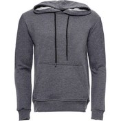 Resim Wessi Kapşonlu Cepli Düz Füme Erkek Sweatshirt Füme 