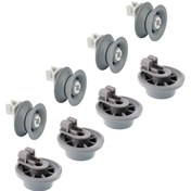 Resim Siemens Uyumlu Sr55E503Eu Bulaşık Makinesi Sepet 4 Alt 4 Üst Teker Takım - 557141074 