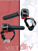 Resim 3 Tekerli E-bike Elektrikli Kasalı Motosiklet Bisiklet Sağ Sol Premium Kalite Kumanda Paneli Kütük Elcik Takımı 