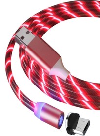 Resim JUDAS Micro Usb Magnetic Akan Led Işıklı Şarj Kablosu -2mt 