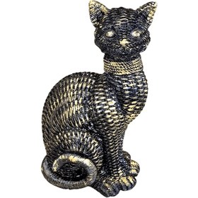 Resim Woven Cat Statue, Handmade Polyester Cat Figurine, Unique Cat Lover Gift, Cat Statue, Woven Cat Sculpture, Cat Lover Home Decor, Cat Decor, Cat Sculpture, Cat Objects - Object-6 