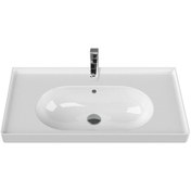 Resim Turkuaz Seramik Ceratyle Arya 80 x 45 CM Etajer Uyumlu Damlalıklı Lavabo 