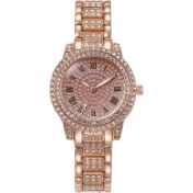 Resim 2xudc Gül Altın Moda 2023 Boş Zaman Elmas Izle Kadın Kuvars Kayış Takvim Yıldızlı Çelik Kemer Tam Elmas Kuvars Izle (Yurt Dışından) 