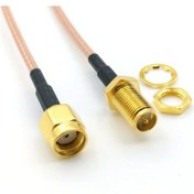 Resim RP SMA erkek - RP SMA RG316 Dişi Wireless Pigtail Kablo 15 CM 