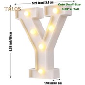 Resim Novahub Tl Alfabe Mektubu Led Gece Lambası Lambası Açık Ev Kulübü Düğün Parti Duvar Dekor I Sıcak Beyaz Sıcak Beyaz 