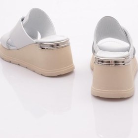 Resim Dgn 1319-2432 Kadin Kalin Taban Terlik Beyaz 