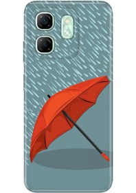 Resim senada Infinix Hot 50i - Smart 9 Kılıf Desenli Tpu Silikon Kırmızı Şemsiye 