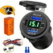 Resim Gaojunshop01 Yeşil 36v 18w Qc3.0 30w Pd Çift Port Hızlı Araç Şarj Cihazı Led Ekranlı 