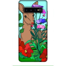 Resim Zipax Deste Samsung Galaxy S10 Plus Kılıf Ceylan Baskılı Desenli Silikon Kılıf A++-8032 