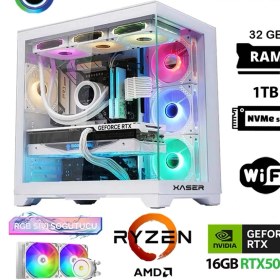 Resim Xaser SOVAX60 Ryzen 7 5700X 32GB Ram 1tb M.2 Nvme SSD 16GB RTX5060TI Sıvı Soğutmalı Tavsiye Sistem 