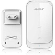 Resim Ulzyvf Akıllı Kablosuz Kapı Zili Uzun Mesafe Su Geçirmez Dokunmatik Uzaktan Kumandalı Beyaz Ab 