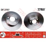 Resim TRW DF2757 FREN DİSKİ ARKA MERCEDES W124 DÜZ 278mm 