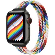 Resim Küçük Bel Tek Döngü Naylon Örgü Saat Kordonu iOS Uyumlu Ultra 49mm-watch Ultra 2 49mm / Seri 9-8 Se 3-se Akıllı Saat Aks. 47199227 