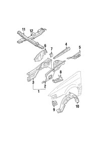 Resim Mazda 626 Ön Çamurluk Davlumbazı Sağ 1988-1992 Oem No: G211-56-130b 