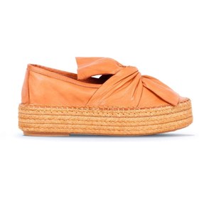 Resim Bueno Shoes Taba Deri Kadın Dolgu Topuklu Espadril Ayakkabı 01wq3502 