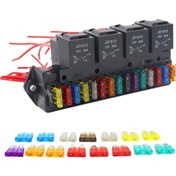 Resim 4 12v 40a Röleli Araba 15 Sigorta Kutusu 