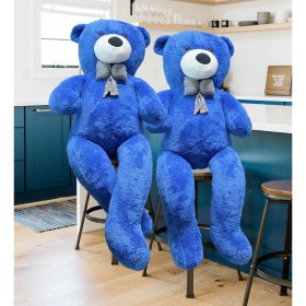 Resim Sole Peluş 120 cm Papyonlu Sevimli Ayı - Sevgiliye Özel % 100 Yerli Pelüş Ayıcık 