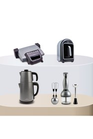 Resim Karaca Gurme Plus Antrasit Boyalı Elektrikli Çeyiz Seti 