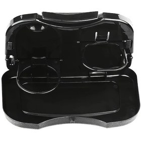 Resim Chuangyinshop Black Car Tray Araç Koltuğu Düzenleyici Katlanır Kase Ve Çiftli Bardak Tutucu 