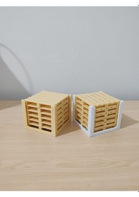 Resim Palet Tasarımlı Bardak Altlığı 3d Baskı Masa Dekoru 