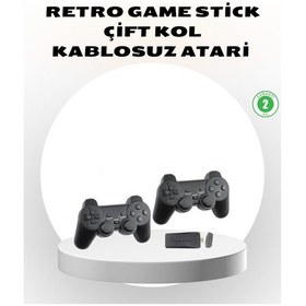 Resim Kablosuz Taşınabilir Oyun Konsolu 2.4g Tv Bağlantılı Kompakt Tasarım 