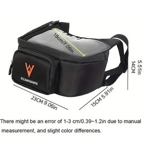 Resim Honeybeeshop 3l Siyah Motosiklet Gidon Cantasi Dokunmatik Ekranli Telefon Tutuculu Evrensel Atv On Cep Cok Fonksiyonlu Motor Surme Cantasi Siyah 