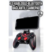 Resim X3 Gamepad Oyun Kolu Bluetooth Bağlantılı Gamestick Android Uyumlu 